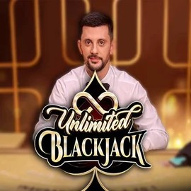 Unlimited Blackjack logo by Ezugi at Potmanni Casino